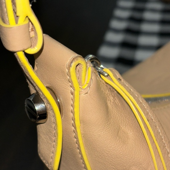 MCM Klara Shoulder leather Bag with Yellow Trim - Picture 7 of 15